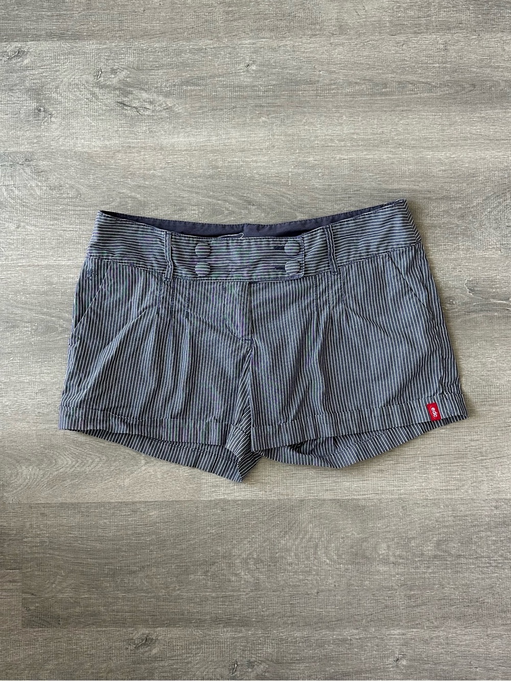 EDC by Esprit Pine stripe Striped Navy Women’s Low Rise Shorts